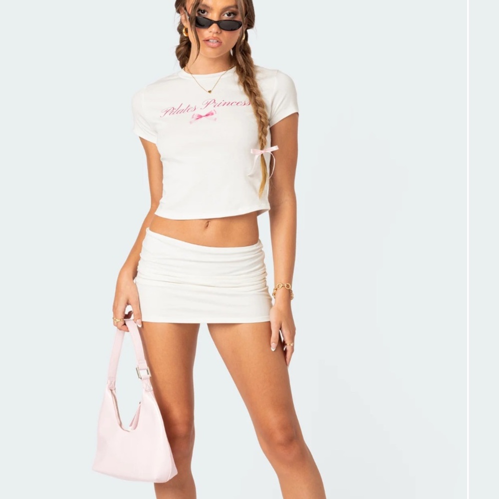 Edikted Micro Mini Skirt - White